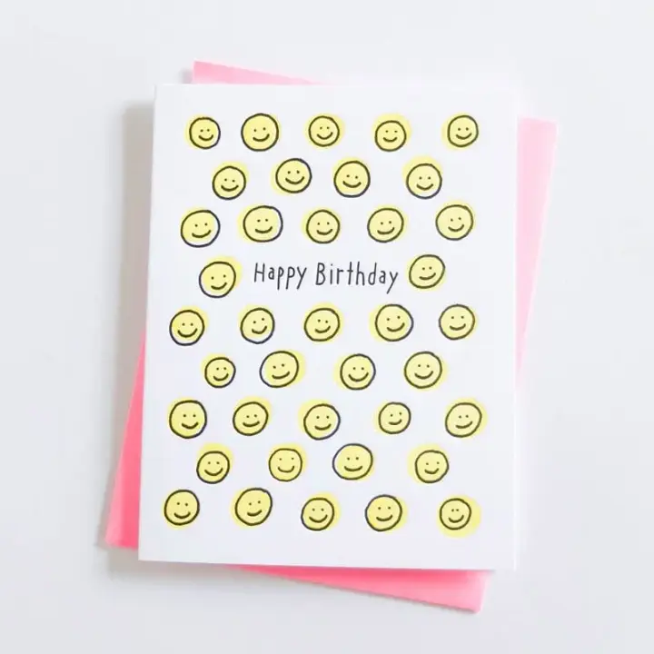 "Happy Face Birthday" Card