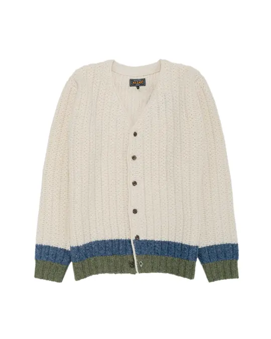 Beams Plus Hem Line Cardigan White