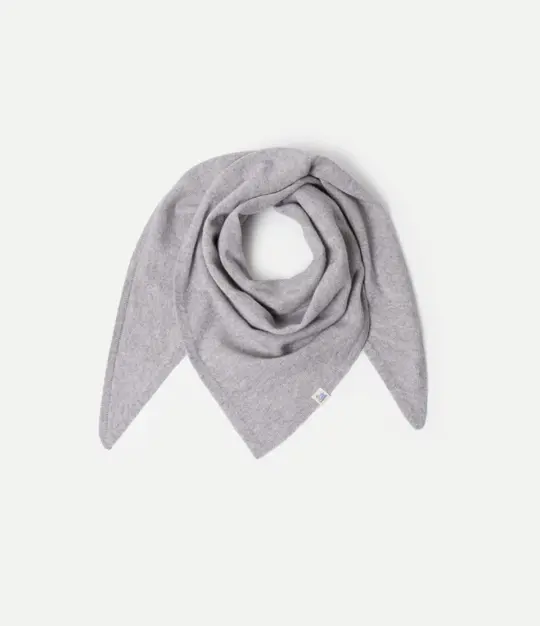 Small Merino Wool-Cashmere-Silk Triangle Scarf