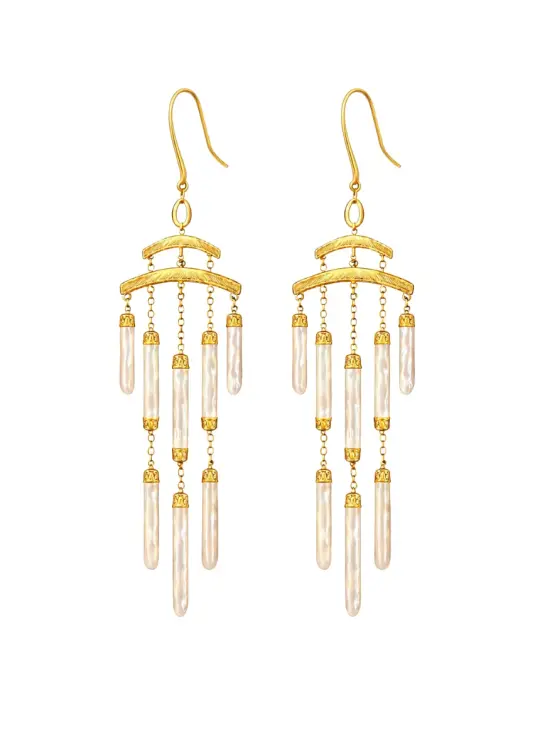 Luminous Earrings in Mother Of Pearl