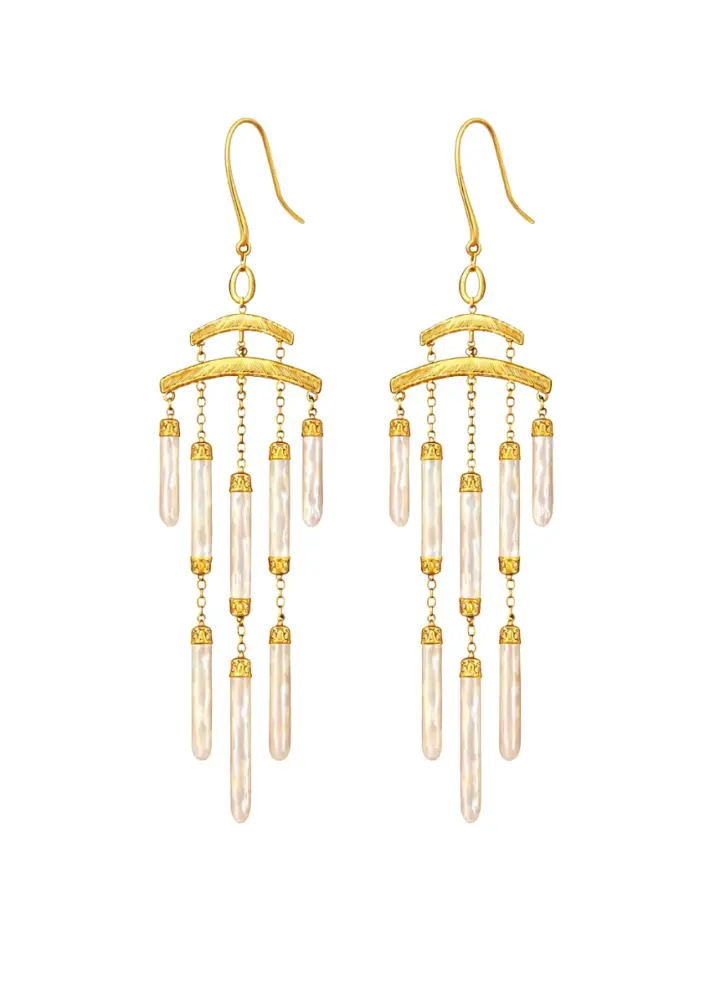 Luminous Earrings in Mother Of Pearl