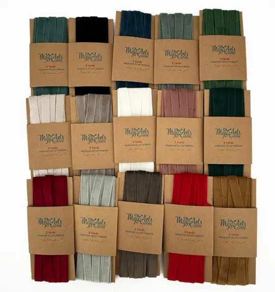 3/8 Inch Torn Velvet Ribbon