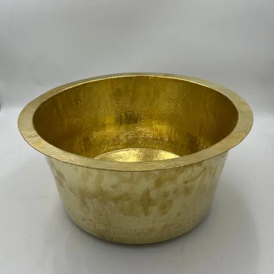 Hammered Brass Round Sink