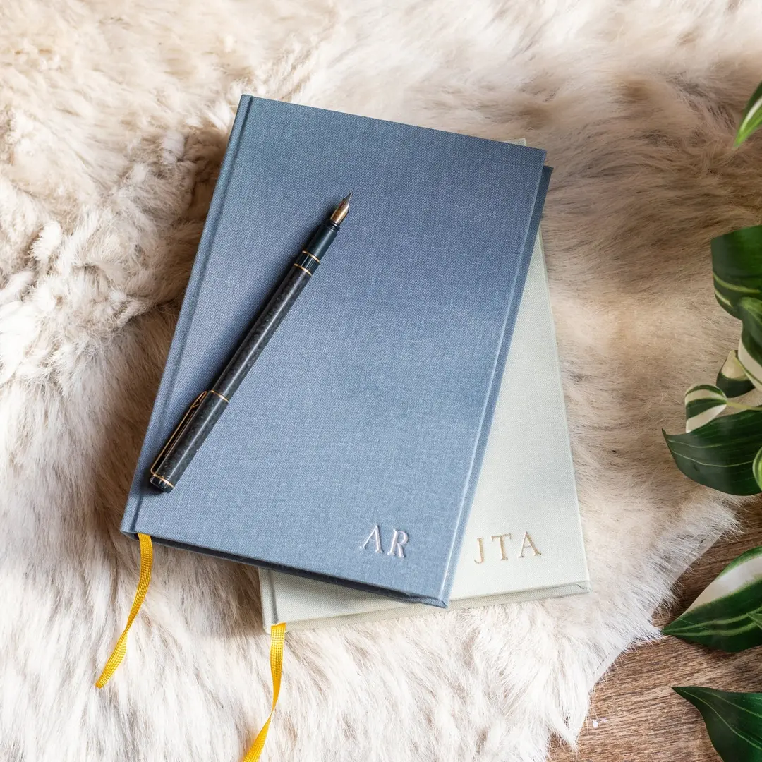 Linen-bound Personalised Diary or Journal