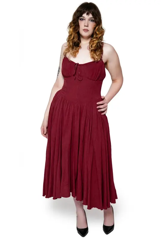 Oxblood Maiden Maxi Dress