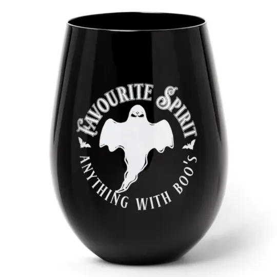 Favourite Spirit Stemless Glass in Glossy Black 17.6oz