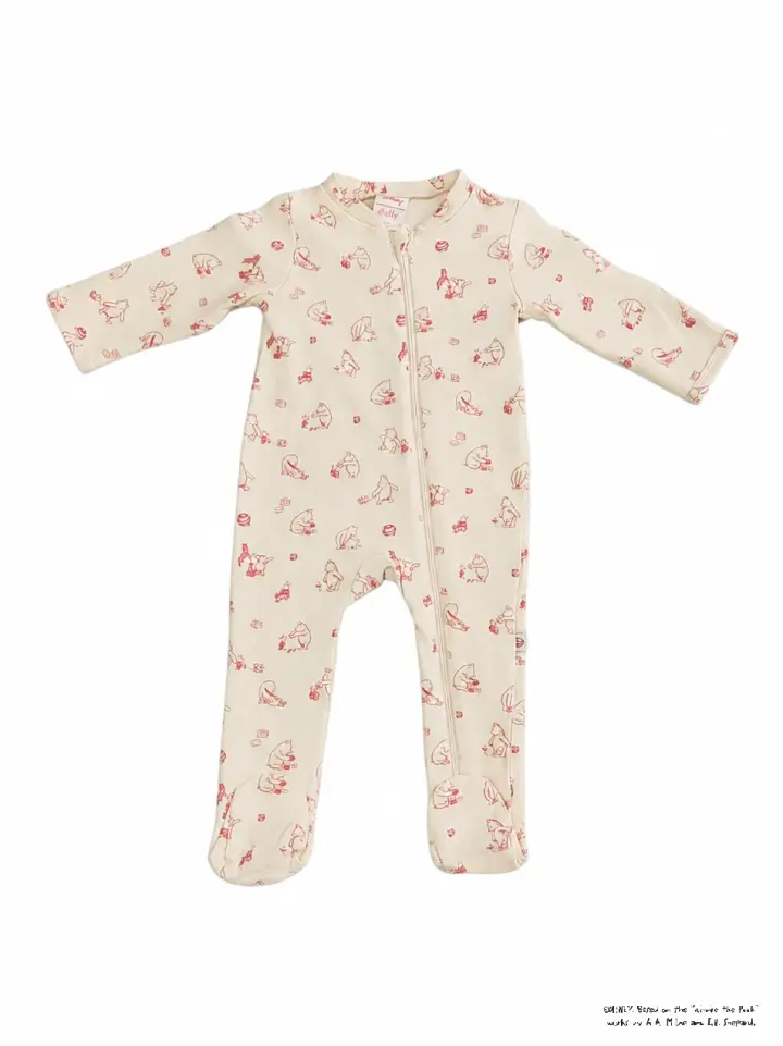 Sleepsuit - Fuchsia Playtime Pooh