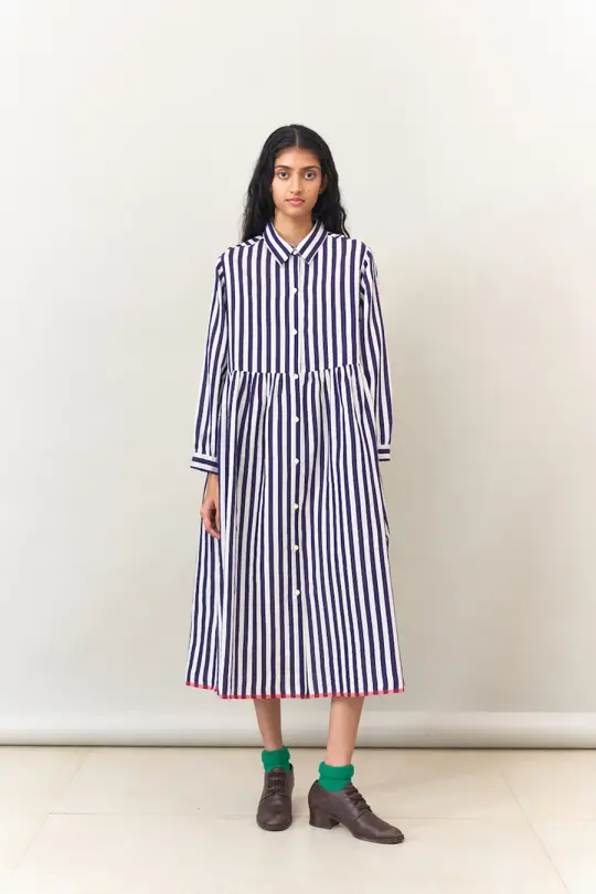 SAUL - INDIGO WHITE STRIPES