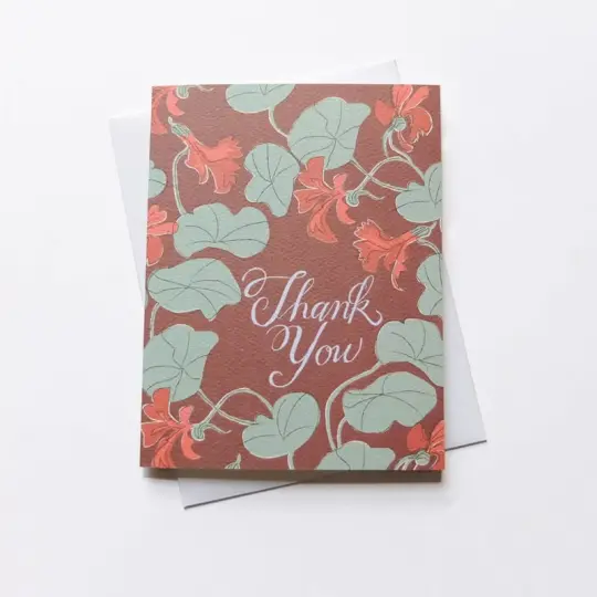 Thank You Nasturtiums Card
