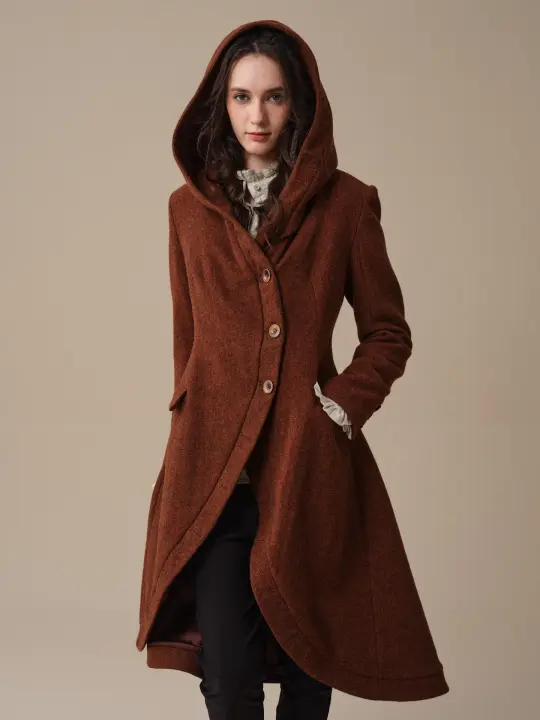 Augusta 02 | Tailored Hooded  100% Wool Coat