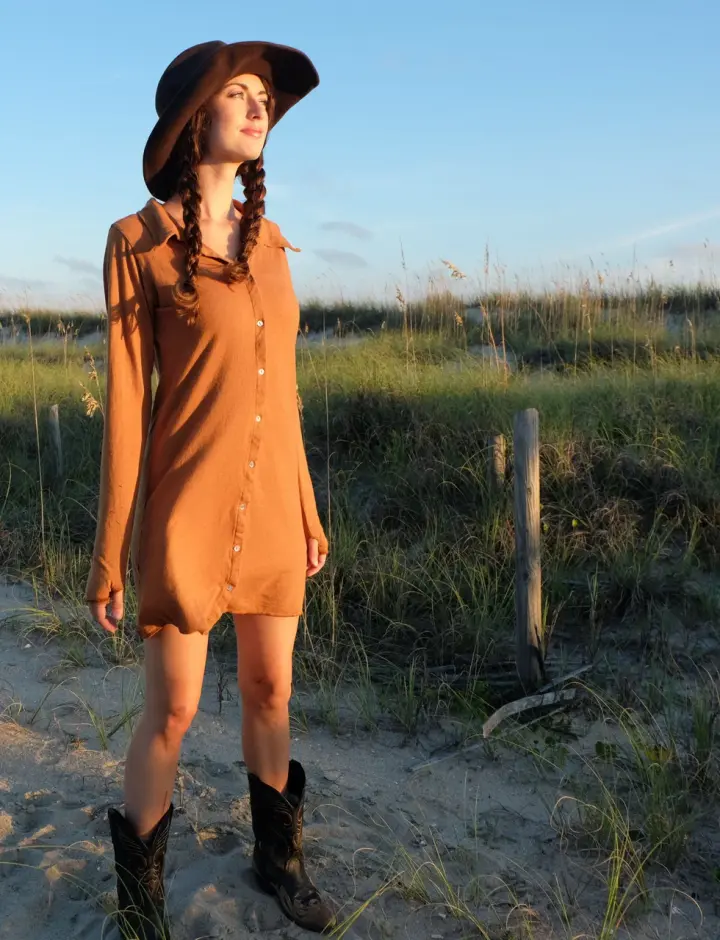 Prairie Button Front Simplicity Tunic