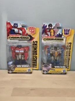 Transformers Optimus Prime & Starscream Wing Slice Scout Class Cyberverse