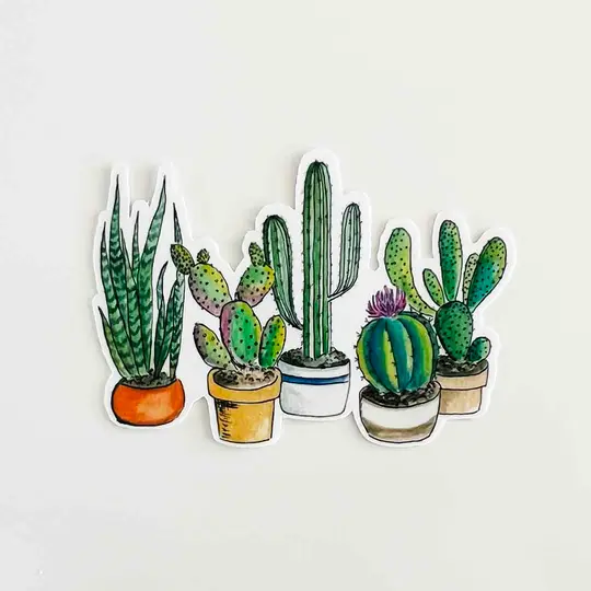 Cactus Sticker, 3" | Wholesale 6 Pack