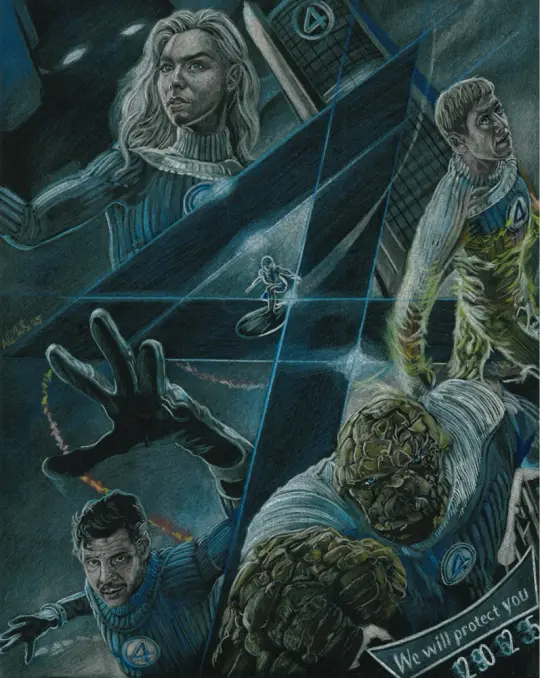“We will protect you.” FANTASTIC FOUR: THE FIRST STEPS Art Print