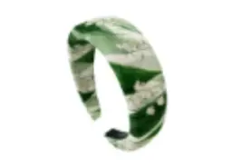 White & Green Floral Headband