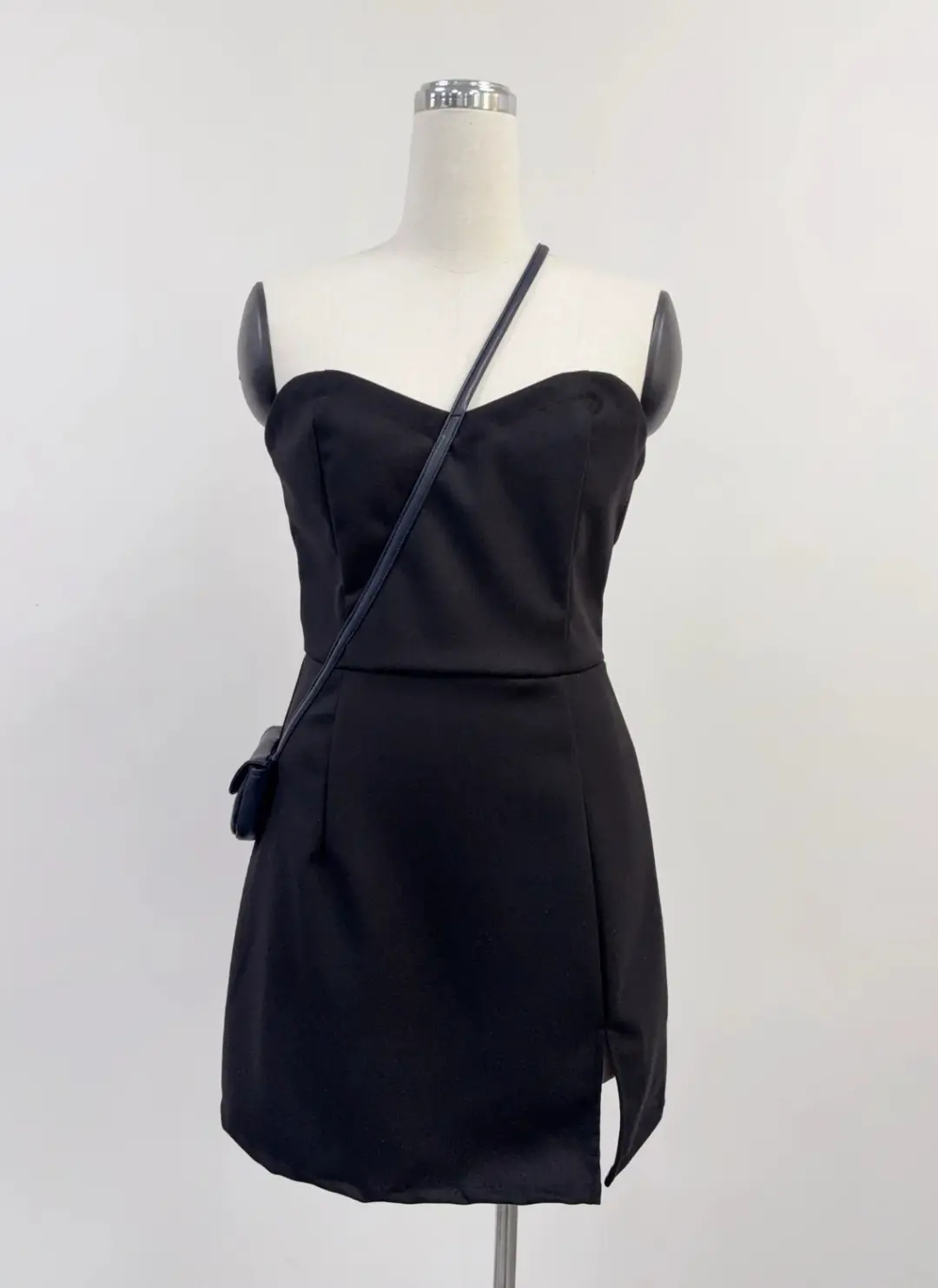 SAMPLE #412 - S/M Sweetheart Purse Mini Dress - Black / Navy