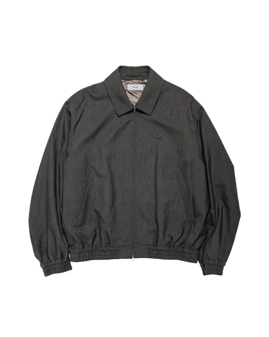 marka 2/60 Wool Tropical Melange Zip Blouson Brown Gray
