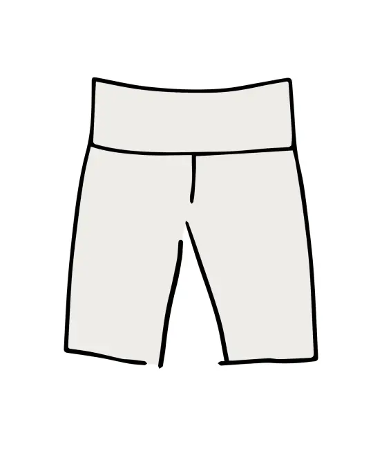 High Rise Bike Shorts Plain Vanilla