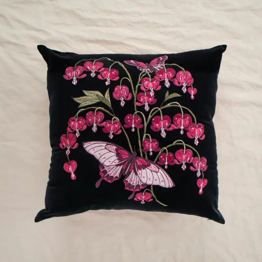 [COTTON VELVET PILLOW COVER] Cordiform