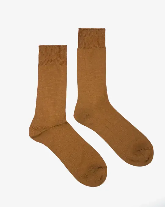 Decka Showatabé Giza Cotton Mercerized Socks - Camel