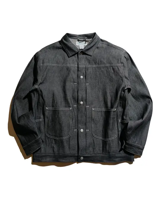 Sassafras Gardeners Jacket 8oz Military Denim Black