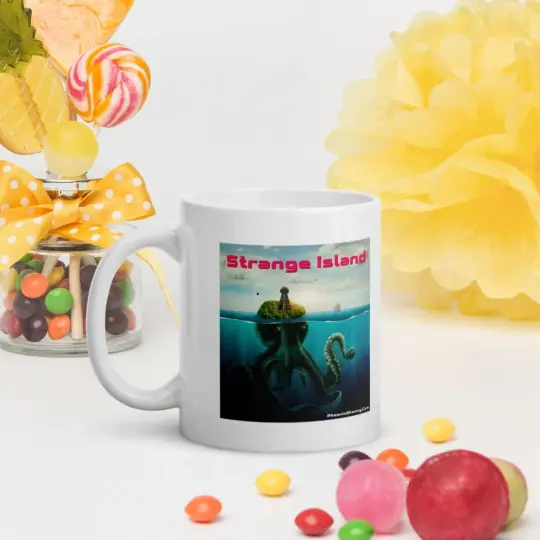 Strange Island White Glossy Diner Style Coffee Mug | Available in 2 Sizes!