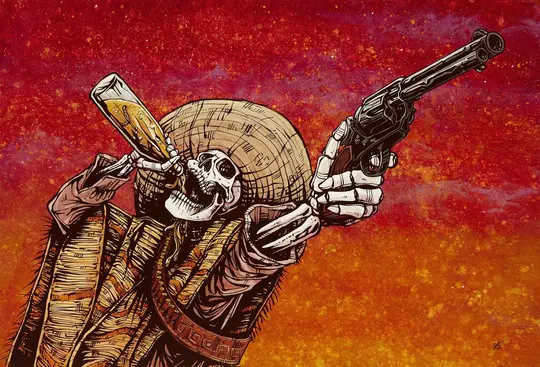 Shot for Shot Canvas Print - Skull Drinking Art by David Lozeau