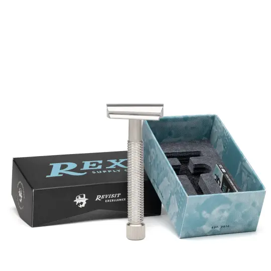 Rex Supply Co. | Sentry Slant XL Three Piece Stainless Steel Double Edge Razor