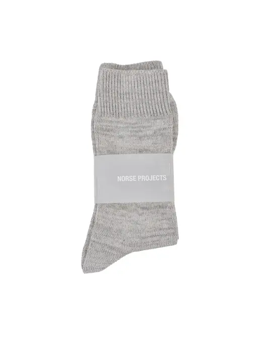 Norse Projects Bykle Heavy Cotton Twist Sock Light Grey Melange