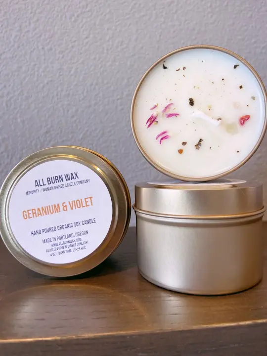 Geranium & Violet 4oz Tin