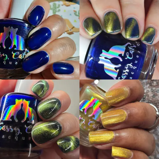 Sassy Cats Lacquer: Mother's Day Duo "Keeping Shining" (Magnetic) and "My Wonder Woman" *OVERSTOCK*