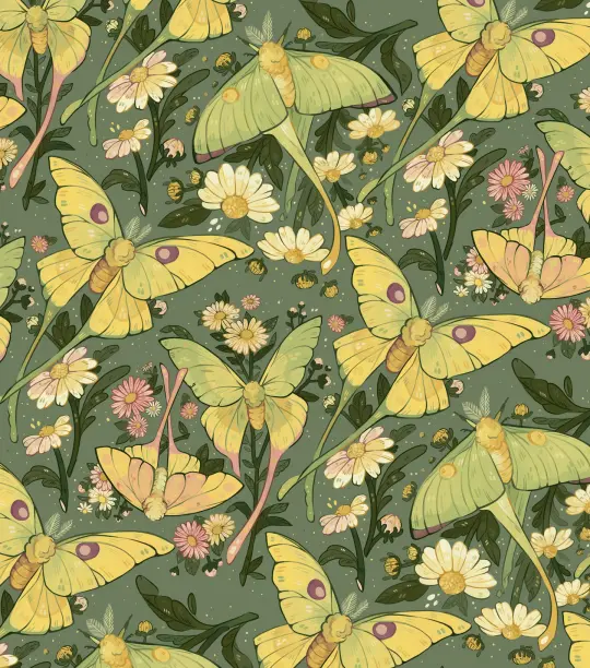 [MIDI SKIRT] Sunshine Moths
