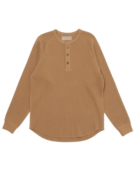 Henley - Foxfibre® Heavyweight Waffle - Coyote 70