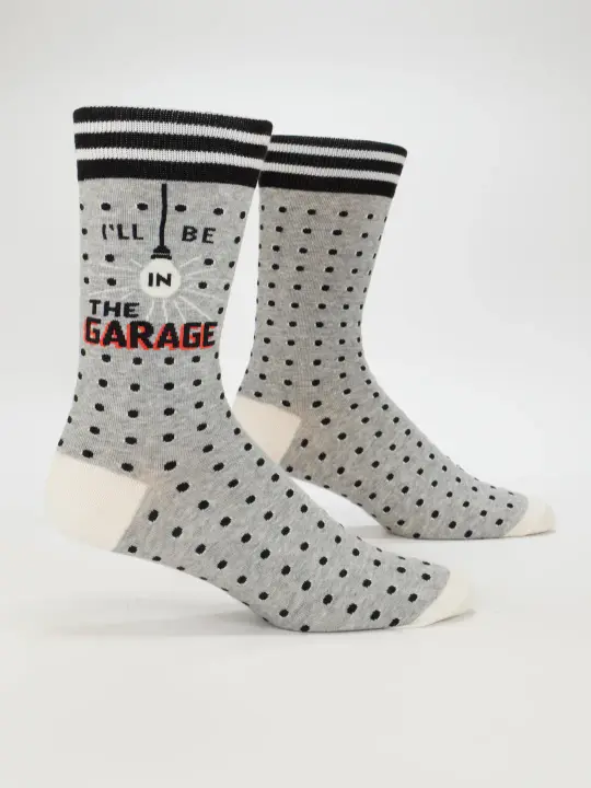 I'll Be in the Garage Blue Q Socks - Men's