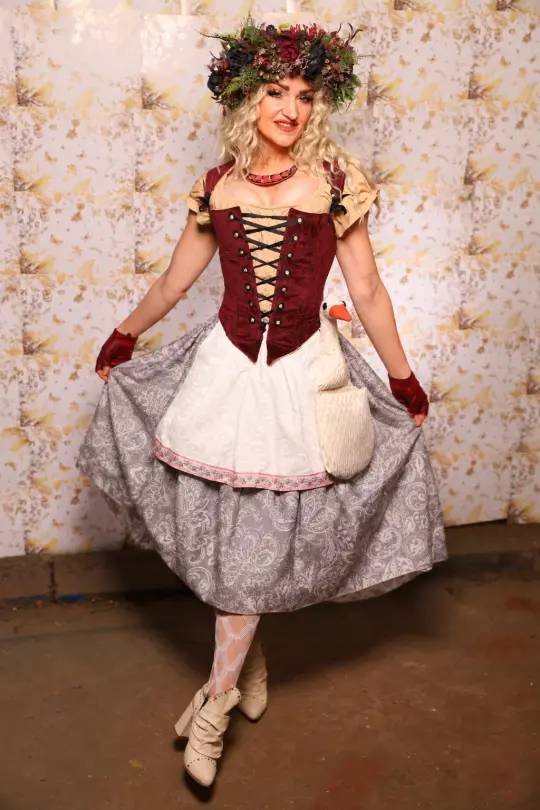 Oktoberfest Set #5: Elizabethan Corset + Hobbit Tulip Skirt + Apron *blouse sold separately* - Oktoberfest Sets Collection