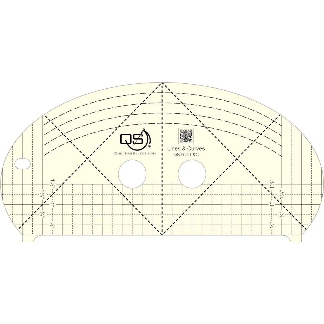 Precision Machine Quilting Ruler: Lines & Curves