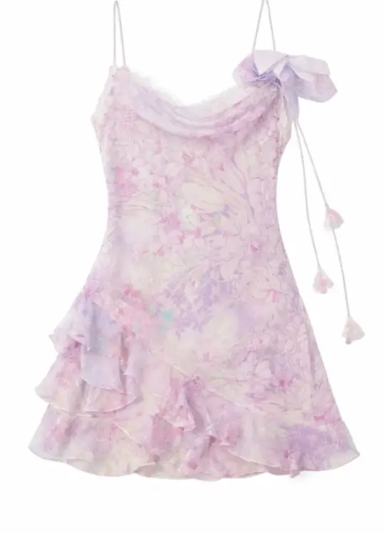 Gentle Lavender Homecoming Dress ,A-Line Spaghetti Straps Short Prom Dress RS793
