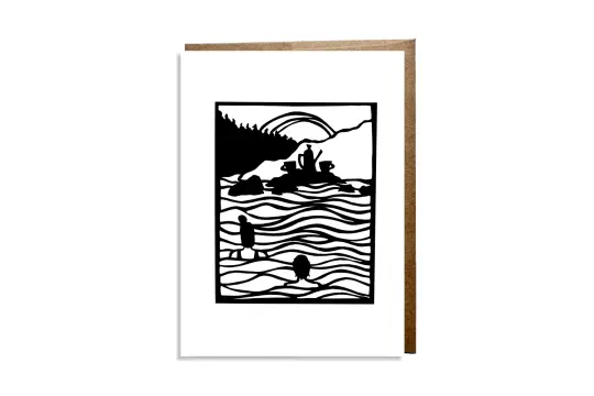 "Coffee Outside With A Wild Swim" card