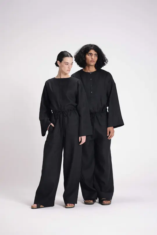 STRAIGHT LINEN PANTS