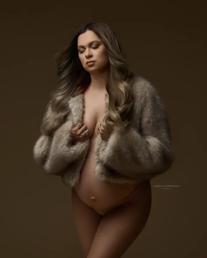 Faux fur coat