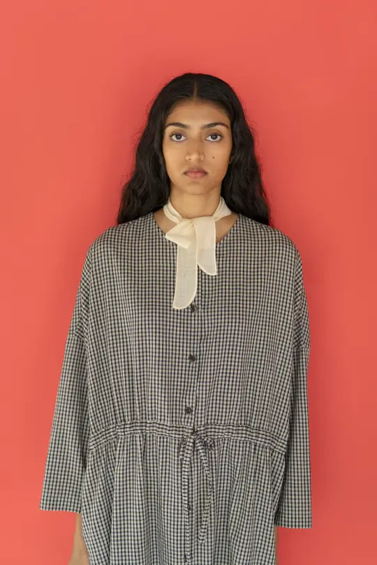 ANYA - INDIGO CHECKS