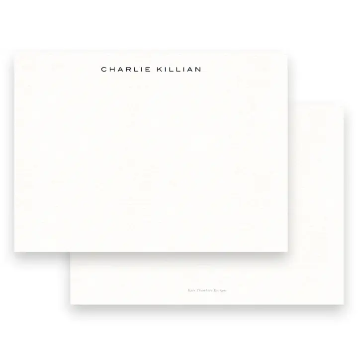 Men's Black Simple Stationery