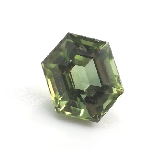 Green Australian sapphire emerald cut .74ct