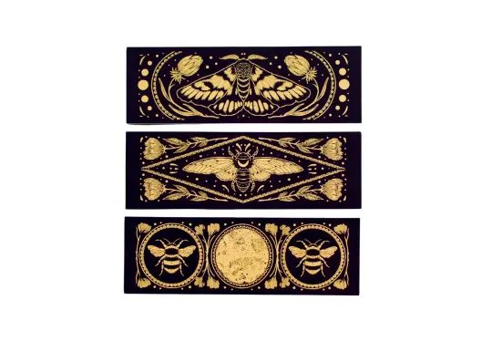 Golden Insects Bookmark Pack