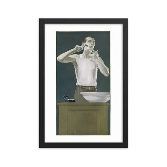 Vintage Shaving Advert Framed Print