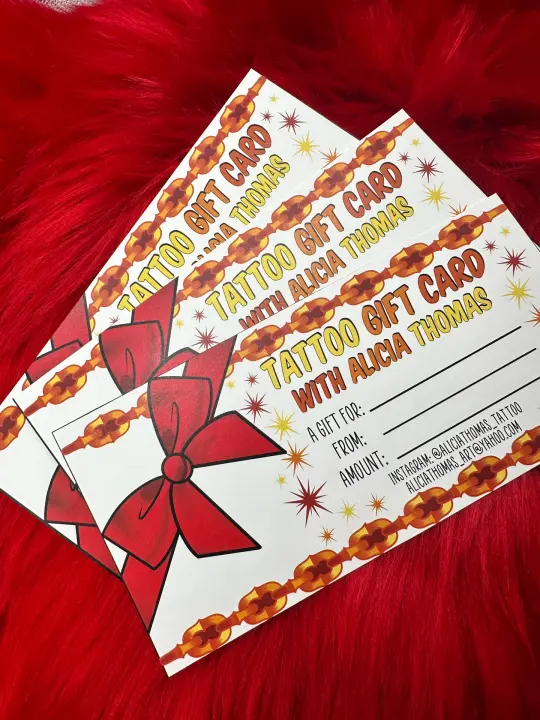 Tattoo Gift Certificate with Alicia Thomas