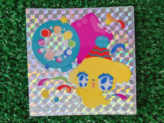 august 2024 "nostalgic birthday party" die cut sticker