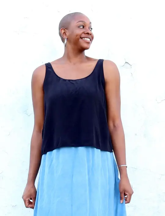 Silk Everyday Shift Cropped Shirt