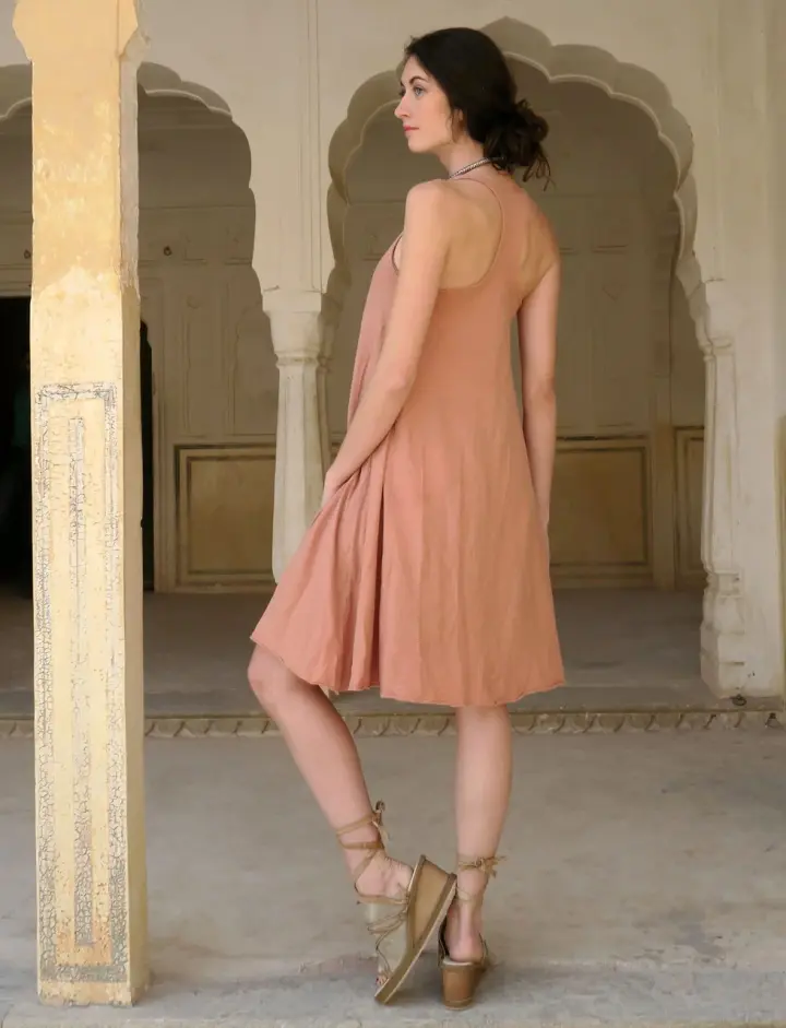 Racerback Built In Bra Tank Wanderer Short Dress