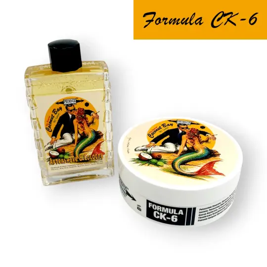Coconut Bay w/ Lime Artisan Shaving Soap & Aftershave Bundle Deal | Ultra Premium CK-6 Formula